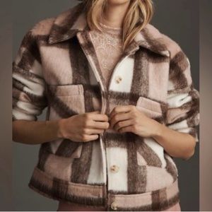 Anthropologie, Greylin Plaid Shacket/Jacket, Large